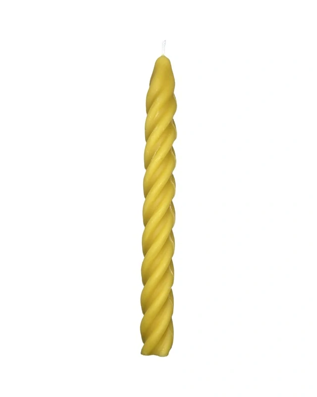 Kroucená svíčka ze včelího vosku (20 cm)