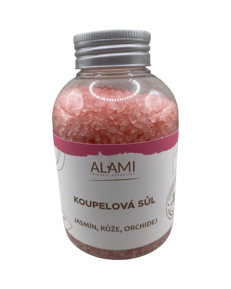 Koupelová sůl Jasmín, růže, orchidej 650g