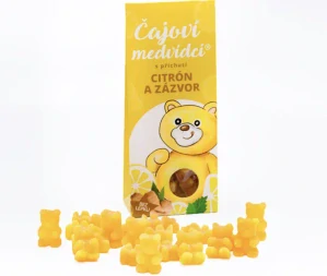 ČAJOVÍ MEDVÍDCI S PŘÍCHUTÍ CITRÓNU A ZÁZVORU 